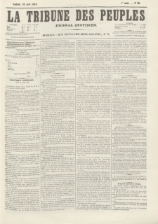 La Tribune des Peuples : journal quotidien. 1849, nr 36