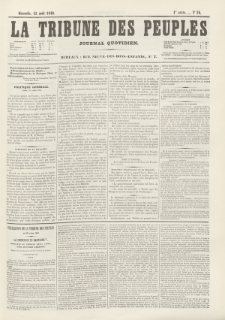 La Tribune des Peuples : journal quotidien. 1849, nr 38
