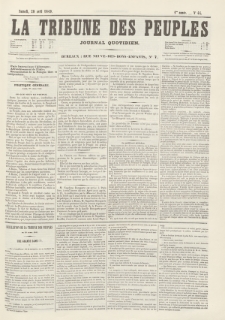 La Tribune des Peuples : journal quotidien. 1849, nr 44