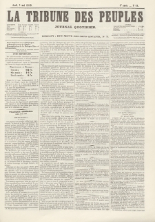 La Tribune des Peuples : journal quotidien. 1849, nr 49