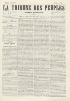 La Tribune des Peuples : journal quotidien. 1849, nr 52