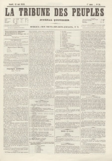 La Tribune des Peuples : journal quotidien. 1849, nr 58