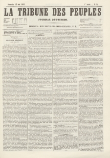 La Tribune des Peuples : journal quotidien. 1849, nr 59