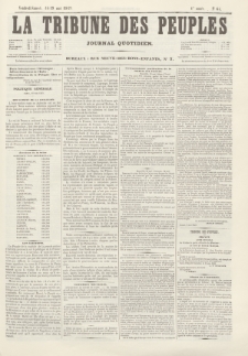 La Tribune des Peuples : journal quotidien. 1849, nr 64