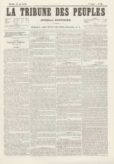 La Tribune des Peuples : journal quotidien. 1849, nr 68