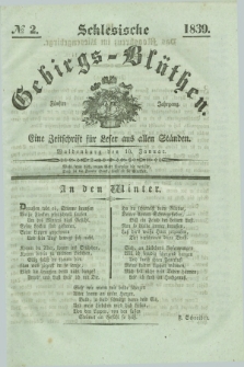 Schlesische Gebirgs-Blüthen : eine Zeitschrift für Leser aus allen Ständen. Jg.5, № 2 (10 Januar 1839)