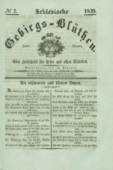 Schlesische Gebirgs-Blüthen : eine Zeitschrift für Leser aus allen Ständen. Jg.5, № 7 (14 Februar 1839)