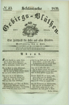 Schlesische Gebirgs-Blüthen : eine Zeitschrift für Leser aus allen Ständen. Jg.5, № 23 (6 Juni 1839)