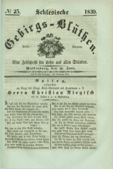 Schlesische Gebirgs-Blüthen : eine Zeitschrift für Leser aus allen Ständen. Jg.5, № 25 (20 Juni 1839)