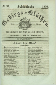 Schlesische Gebirgs-Blüthen : eine Zeitschrift für Leser aus allen Ständen. Jg.5, № 37 (12 September 1839)