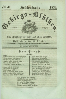 Schlesische Gebirgs-Blüthen : eine Zeitschrift für Leser aus allen Ständen. Jg.5, № 41 (10 Oktober 1839)