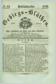 Schlesische Gebirgs-Blüthen : eine Zeitschrift für Leser aus allen Ständen. Jg.5, № 43 (24 Oktober 1839)