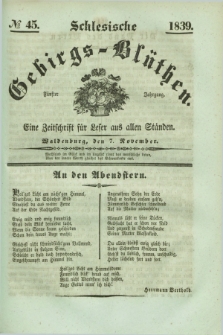 Schlesische Gebirgs-Blüthen : eine Zeitschrift für Leser aus allen Ständen. Jg.5, № 45 (7 November 1839)