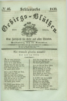 Schlesische Gebirgs-Blüthen : eine Zeitschrift für Leser aus allen Ständen. Jg.5, № 46 (14 November 1839)