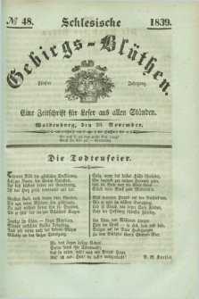 Schlesische Gebirgs-Blüthen : eine Zeitschrift für Leser aus allen Ständen. Jg.5, № 48 (28 November 1839)