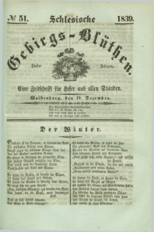 Schlesische Gebirgs-Blüthen : eine Zeitschrift für Leser aus allen Ständen. Jg.5, № 51 (19 Dezember 1839)