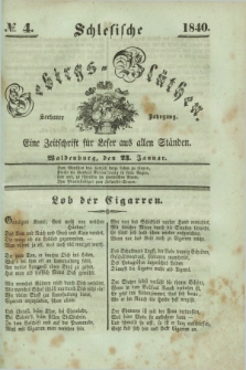 Schlesische Gebirgs-Blüthen : eine Zeitschrift für Leser aus allen Ständen. Jg.6, № 4 (23 Januar 1840)