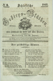 Schlesische Gebirgs-Blüthen : eine Zeitschrift für Leser aus allen Ständen. Jg.7, № 3 (14 Januar 1841)