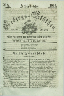 Schlesische Gebirgs-Blüthen : eine Zeitschrift für Leser aus allen Ständen. Jg.7, № 8 (18 Februar 1841)