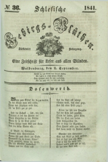 Schlesische Gebirgs-Blüthen : eine Zeitschrift für Leser aus allen Ständen. Jg.7, № 36 (2 September 1841)