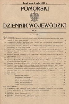 Pomorski Dziennik Wojewódzki. 1931, nr 9