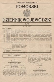 Pomorski Dziennik Wojewódzki. 1931, nr 10