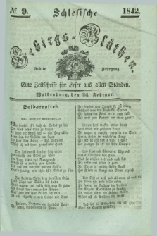 Schlesische Gebirgs-Blüthen : eine Zeitschrift für Leser aus allen Ständen. Jg.8, № 9 (24 Februar 1842)