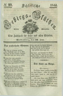Schlesische Gebirgs-Blüthen : eine Zeitschrift für Leser aus allen Ständen. Jg.8, № 27 (30 Juni 1842)