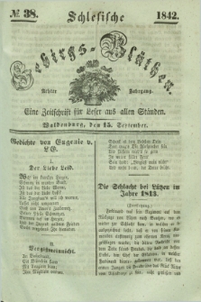 Schlesische Gebirgs-Blüthen : eine Zeitschrift für Leser aus allen Ständen. Jg.8, № 38 (15 September 1842)