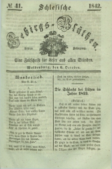 Schlesische Gebirgs-Blüthen : eine Zeitschrift für Leser aus allen Ständen. Jg.8, № 41 (6 October 1842)