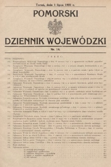 Pomorski Dziennik Wojewódzki. 1931, nr 14