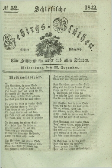Schlesische Gebirgs-Blüthen : eine Zeitschrift für Leser aus allen Ständen. Jg.8, № 52 (22 Dezember 1842)