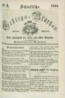 Schlesische Gebirgs-Blüthen : eine Zeitschrift für Leser aus allen Ständen. Jg.10, № 4 (25 Januar 1844)