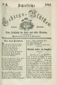 Schlesische Gebirgs-Blüthen : eine Zeitschrift für Leser aus allen Ständen. Jg.10, № 5 (1 Februar 1844)
