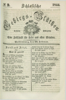 Schlesische Gebirgs-Blüthen : eine Zeitschrift für Leser aus allen Ständen. Jg.10, № 9 (29 Februar 1844)
