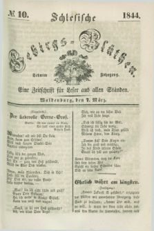 Schlesische Gebirgs-Blüthen : eine Zeitschrift für Leser aus allen Ständen. Jg.10, № 10 (7 März 1844)