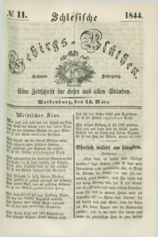 Schlesische Gebirgs-Blüthen : eine Zeitschrift für Leser aus allen Ständen. Jg.10, № 11 (14 März 1844)