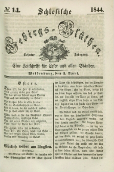 Schlesische Gebirgs-Blüthen : eine Zeitschrift für Leser aus allen Ständen. Jg.10, № 14 (4 April 1844)