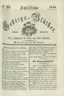 Schlesische Gebirgs-Blüthen : eine Zeitschrift für Leser aus allen Ständen. Jg.10, № 33 (15 August 1844)