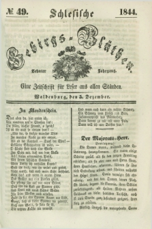 Schlesische Gebirgs-Blüthen : eine Zeitschrift für Leser aus allen Ständen. Jg.10, № 49 (5 Dezember 1844)