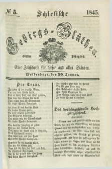 Schlesische Gebirgs-Blüthen : eine Zeitschrift für Leser aus allen Ständen. Jg.11, № 5 (30 Januar 1845) + dod.