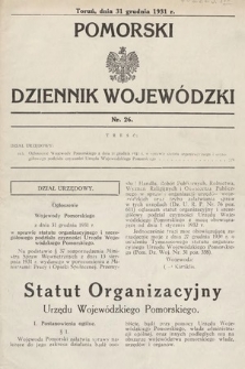 Pomorski Dziennik Wojewódzki. 1931, nr 26