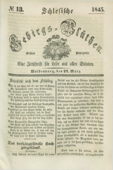 Schlesische Gebirgs-Blüthen : eine Zeitschrift für Leser aus allen Ständen. Jg.11, № 13 (27 März 1845)