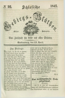 Schlesische Gebirgs-Blüthen : eine Zeitschrift für Leser aus allen Ständen. Jg.11, № 16 (17 April 1845)