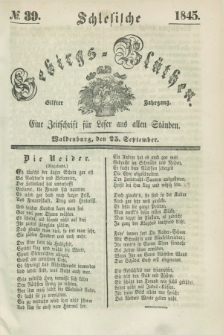 Schlesische Gebirgs-Blüthen : eine Zeitschrift für Leser aus allen Ständen. Jg.11, № 39 (25 September 1845)