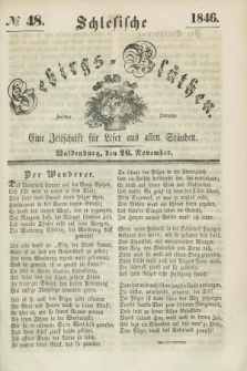 Schlesische Gebirgs-Blüthen : eine Zeitschrift für Leser aus allen Ständen. Jg.12, № 48 (26 November 1846)