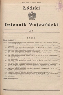 Łódzki Dziennik Wojewódzki. 1932, nr 6