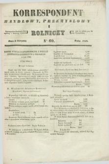 Korrespondent Handlowy, Przemysłowy i Rolniczy : wychodzi dwa razy na tydzień przy Gazecie Warszawskiéj. 1842, Nro 60 (3 sierpnia)