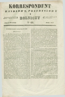 Korrespondent Handlowy, Przemysłowy i Rolniczy : wychodzi dwa razy na tydzień przy Gazecie Warszawskiéj. 1842, Nro 69 (3 września)