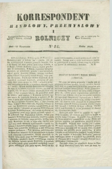 Korrespondent Handlowy, Przemysłowy i Rolniczy : wychodzi dwa razy na tydzień przy Gazecie Warszawskiéj. 1842, Nro 74 (21 września)